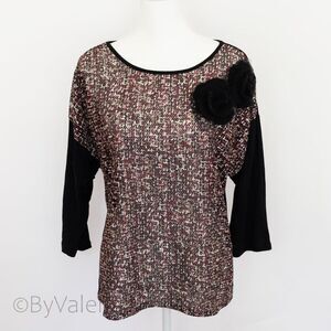 Vintage Suzanna French Parisian Sweater Small Knit Lightweight Preppy Boutique